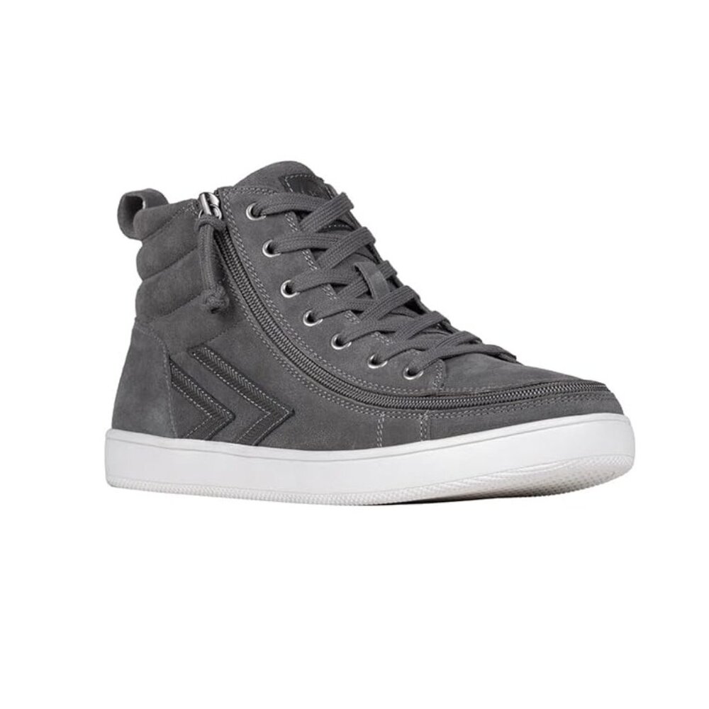 NEW Billy Footwear Men Ten9 Adaptive Hi-Top Grey Suede Sneakers Size 7 M BY710